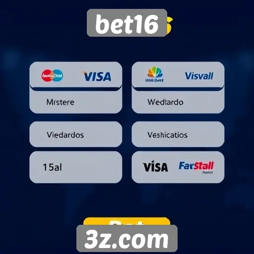 Métodos de pagamento aceitos no site bet16